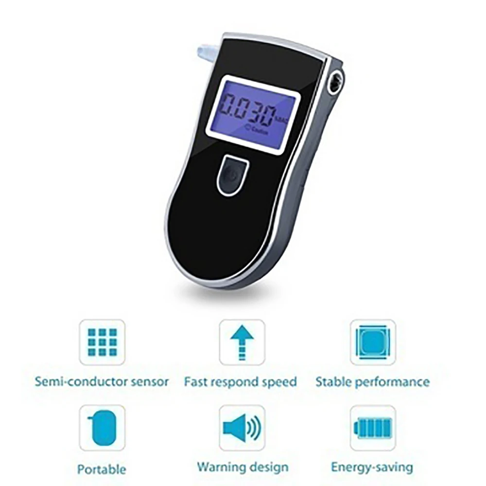 

Alcohol Tester Digital Breathalyzer LCD Display Breath Analyzer Portable Alcohol Detector Drive Safety New Professional Police