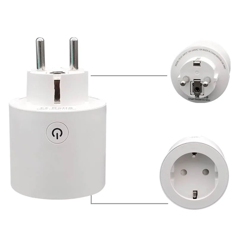 

10A 2200W 110-220V EU wifi Smart Plug with Power Monitor wifi wireless Smart Socket Outlet with Google Home Alexa Voice Control