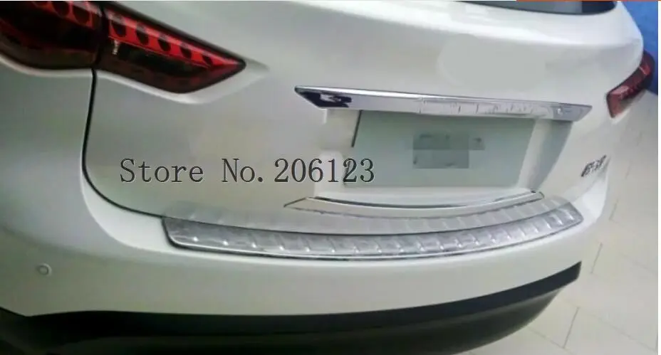 

rear bumper sill protector rear trunk boot scuff plate for Infiniti QX QX70 FX FX35 FX37 FX50 2009-2017,304 stainless steel