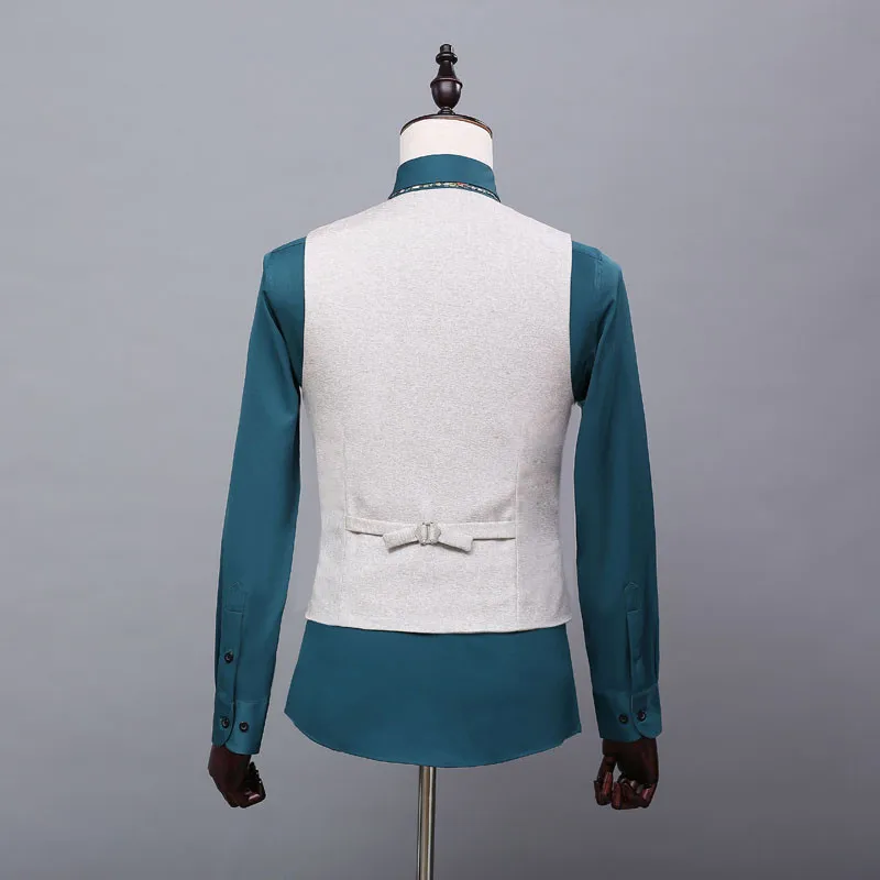 High Quality Cheap Groom Vests Groomsmens/Best Man Vest Custom Made Size and Color Five Buttons Wedding/Prom/Dinner Waistcoat