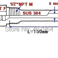 L = 150 мм Термометр термопары из нержавеющей стали