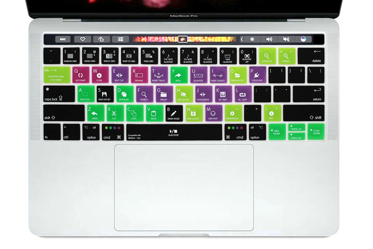HRH Ableton Live Shortcut Hotkey Silicone US Keyboard Cover Skin For