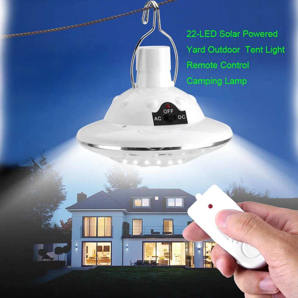 

High Quality White LED Solar Lamp with Remote Control Outdoor Night Sports Camping Tent Fishing Garden Party Decoration Light