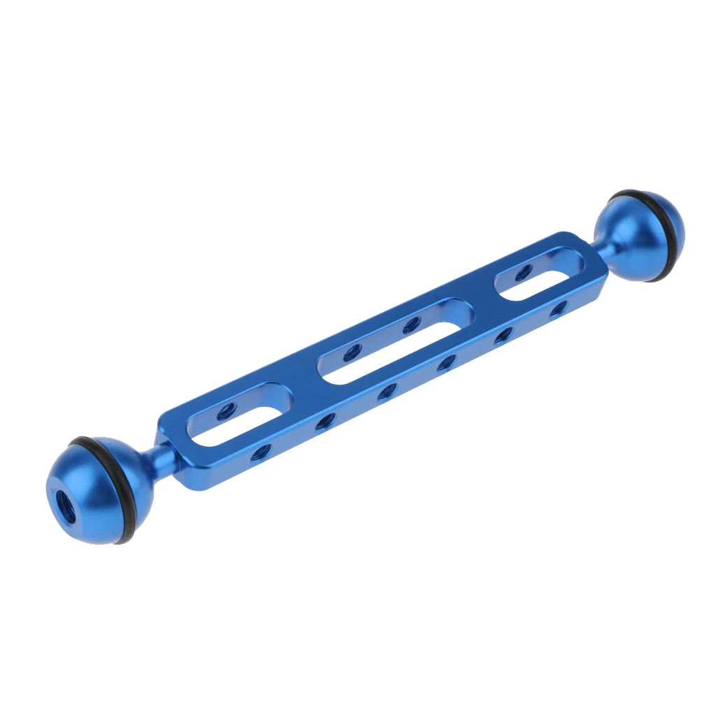 8' Aluminum Dual Ball Joint Extension Arm for Diving Underwater Camera Blue