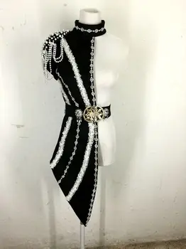 

Single Personality Costume Nightclub DS Stage Clothing for Rock Musicians Rock Chick Clothing rockstar apparel