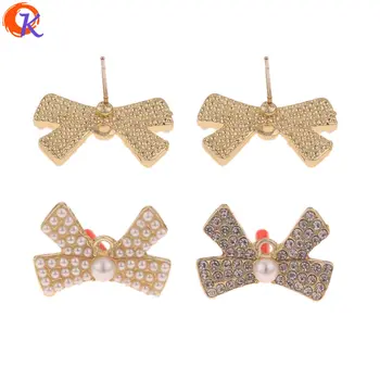 

Cordial Design 30Pcs 15*22MM Jewelry Accessories/Earrings Stud/Bowknot Shape/Soft Pin/Hand Made/DIY Making/Earring Findings