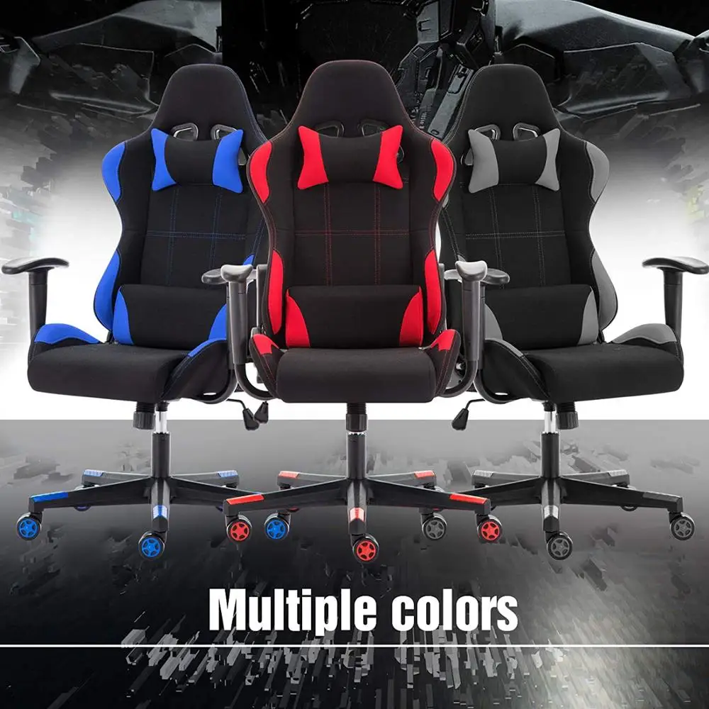 

Fabric Gaming Computer Executive Chair Breathable Racing Office Chair for Bedroom Ergonomic Swivel High Back Recliner GB