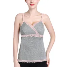 Свободная кофта для беременных с кружевом топы для кормящих мам комфортная Для женщин Беспроводной майки жилет для кормления грудью Беременность одежда