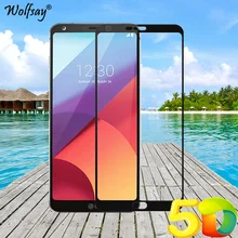 Wolfsay 5D закаленное стекло с полным клеем для LG Q6 Защитная пленка