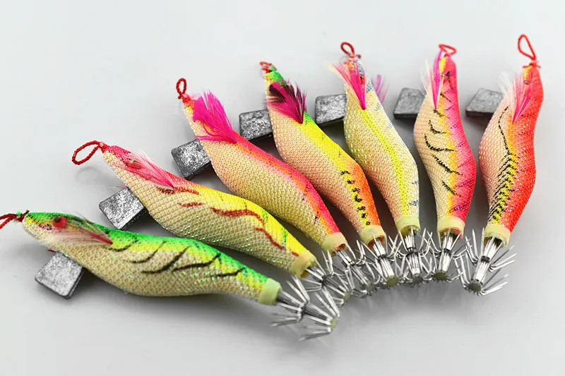 

Fishing Lure Hard Bait Fake Shrimp Wood Bait Fishing Wobbler Squid Jig 1pc/lot Artificial Lure jigging Lure Octopus Bait