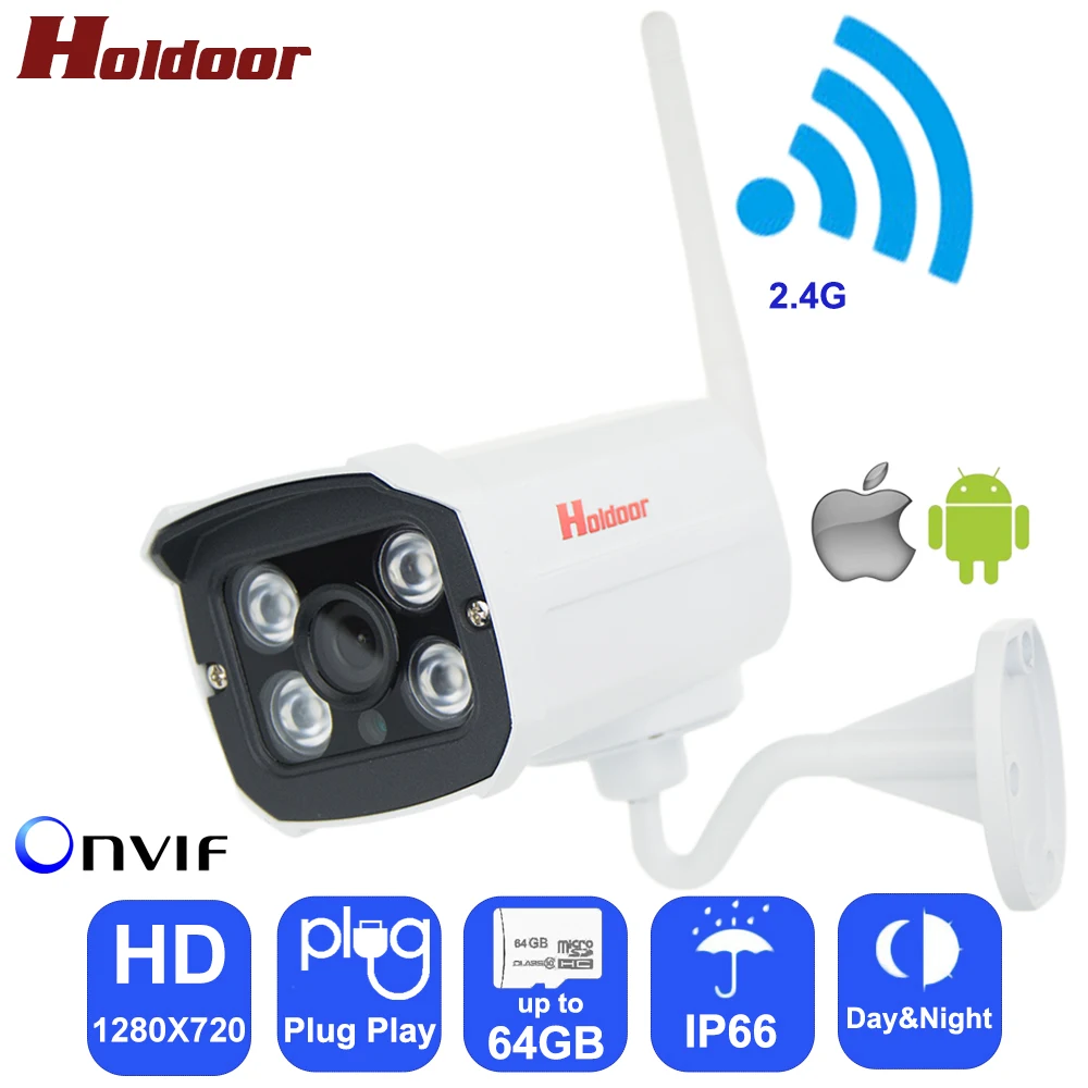 

Holdoor wi-fi IPC HD 720P Wireless IP Camera wifi Webcam Surveillance Cam Metal IP66 IR CUT Outdoor Waterproof FTP email Alert