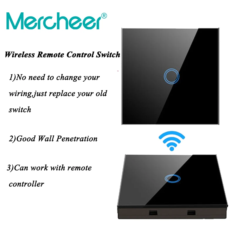 

Smart Light Switch Wireless Wall Interruptor Touch Control Remote Control