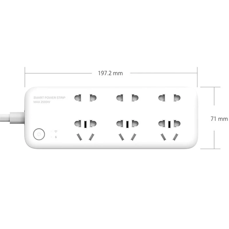 Новинка 2017 года обновлен Xiaomi mijia Smart Мощность полосы AU enchufe Смарт сокета таймера 2500