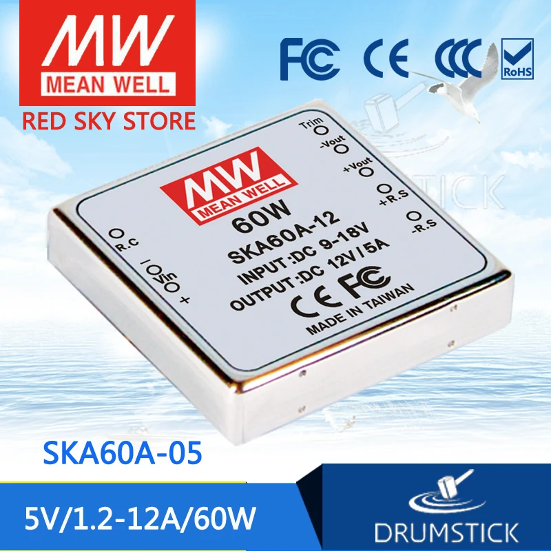 

MEAN WELL SKA60A-05 5V 7A meanwell SKA60 5V 60W DC-DC Regulated Single Output Converter