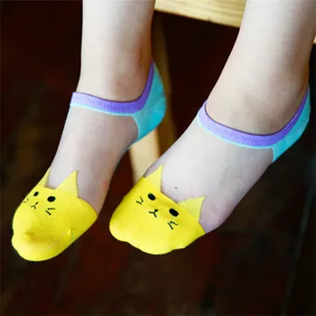 

2019 Summer Fashion Womens Cotton Blend Lace Antiskid Invisible Low Cut Socks Toe Ankle Sock L305