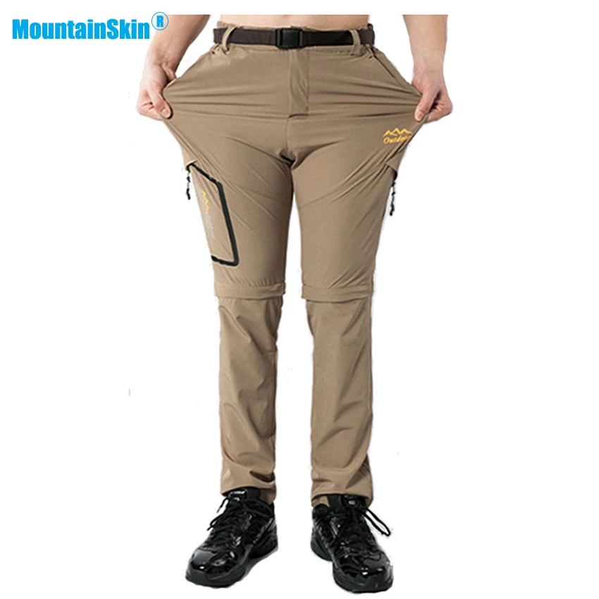 

Mountainskin 6XL Men's Summer Quick Dry Pants Outdoor Removable Shorts Hiking Camping Fishing Trekking Male Sport Trousers MA139