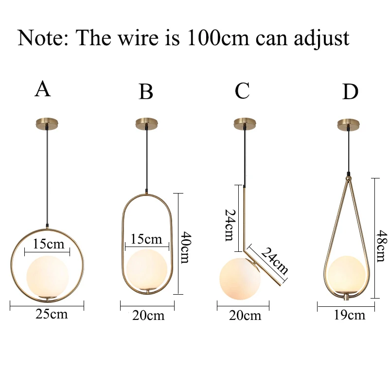 Современный стиль гостиная спальня минималистичный Ресторан подвесной светильник скандинавские украшения одежды стеклянная шариковая Подвесная лампа