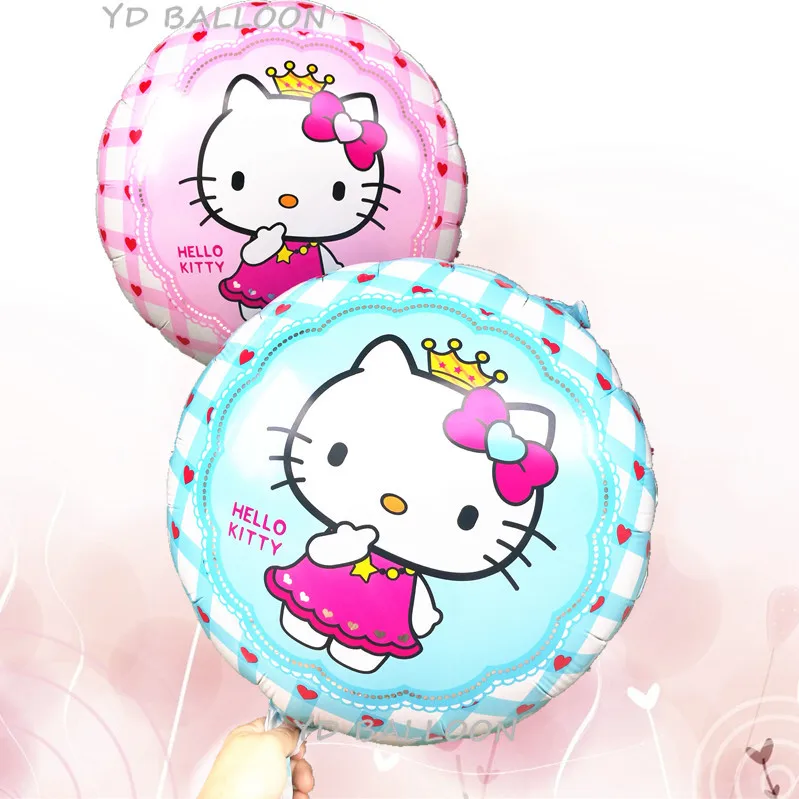 KUWANLE 50 шт./лот 18 дюймов мультяшный Кот KT Майларовый шар Hello Kitty фольга гелиевые шары