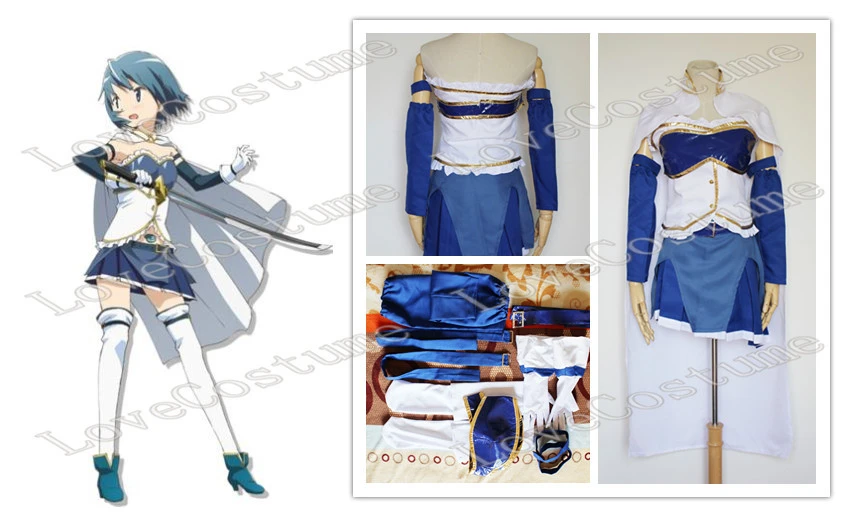魔法少女まどか マギカ美樹さやか コス プレ衣装オーダー メイド Tailored Fabric Costume Foamtailor Dress Aliexpress