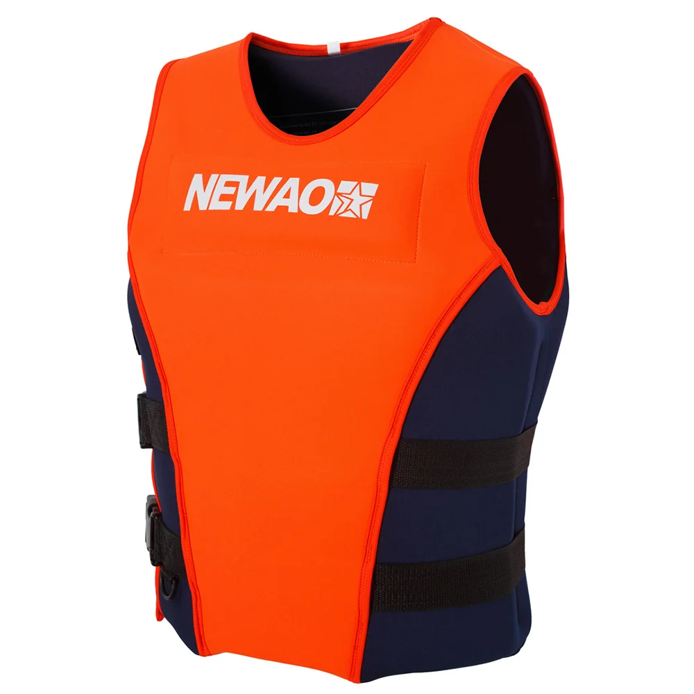 1pcs Univesal Adults Life Jacket Neoprene Safety Life Vest for Water Ski Wakeboard Swimming - Цвет: Оранжевый