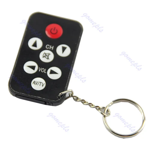 

TV Mini Keychain Universal Remote Control for Philips Channel Volume Control Button Television Easy Setup Black For TCL