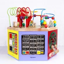 Новинка, детский деревянный обучающий Многофункциональный сундук с сокровищами вокруг животных, Детская развивающая игрушка