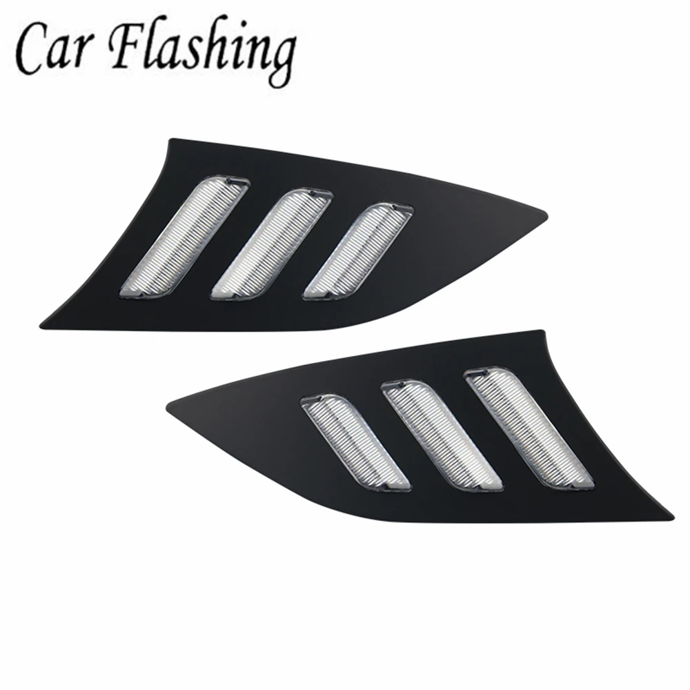

Car flashing 1pair car led DRL daytime running light daylights fog lamp for Kia K3 2013 2014 2015 2016 with turn signal lamp
