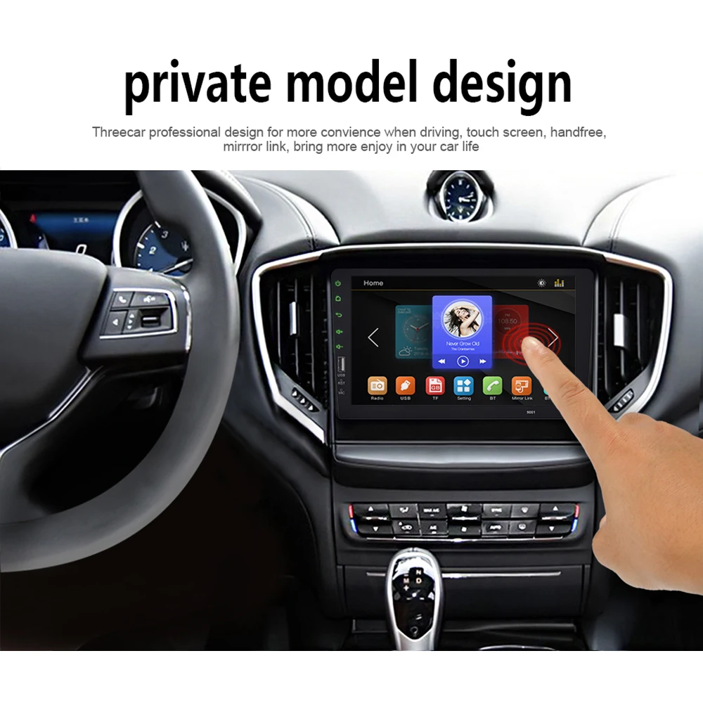 Mirror link Android Auto Car radio 9 inch Touch Screen Bluetooth Steering Wheel Control MP5 Player One Din Autoradio