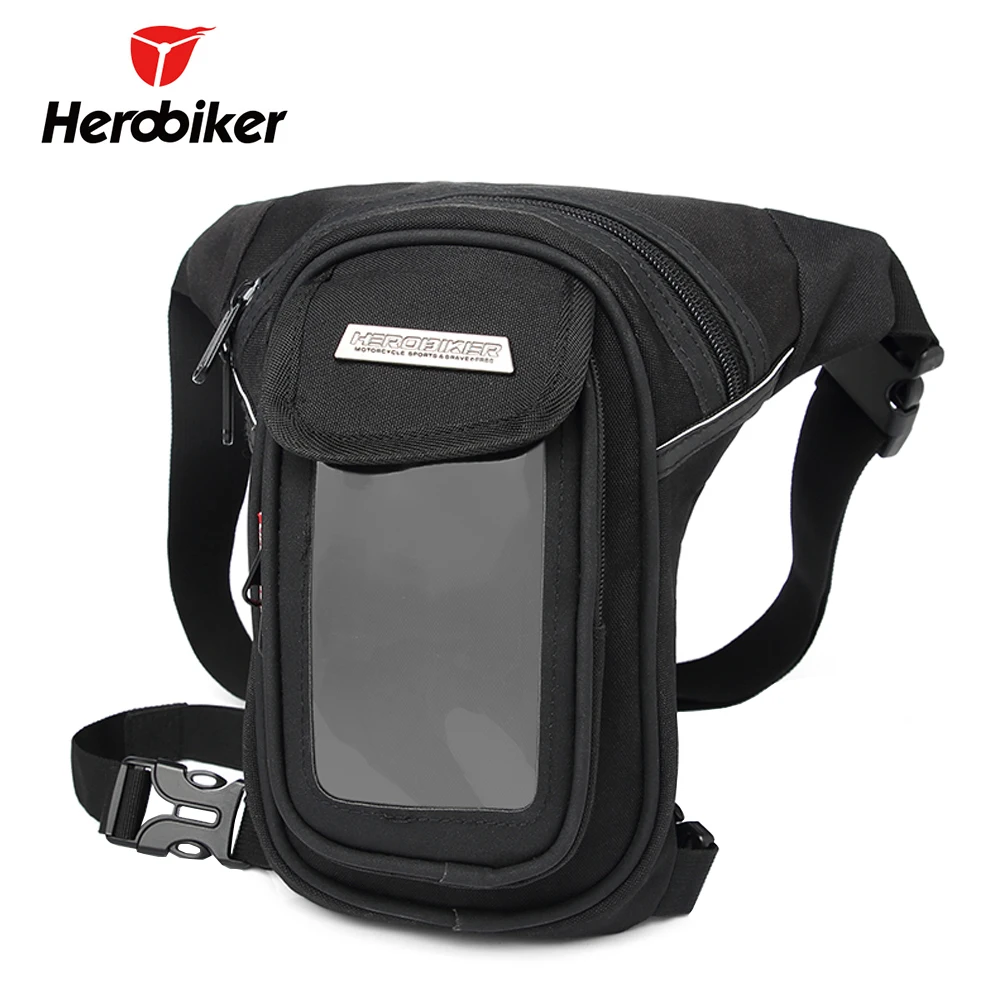 

HEROBIKER Motorcycle Drop Leg Bag Waterproof Touch Screen Phone Bag Motorcycle Case Moto Bags Multifunction Knight Waist Case