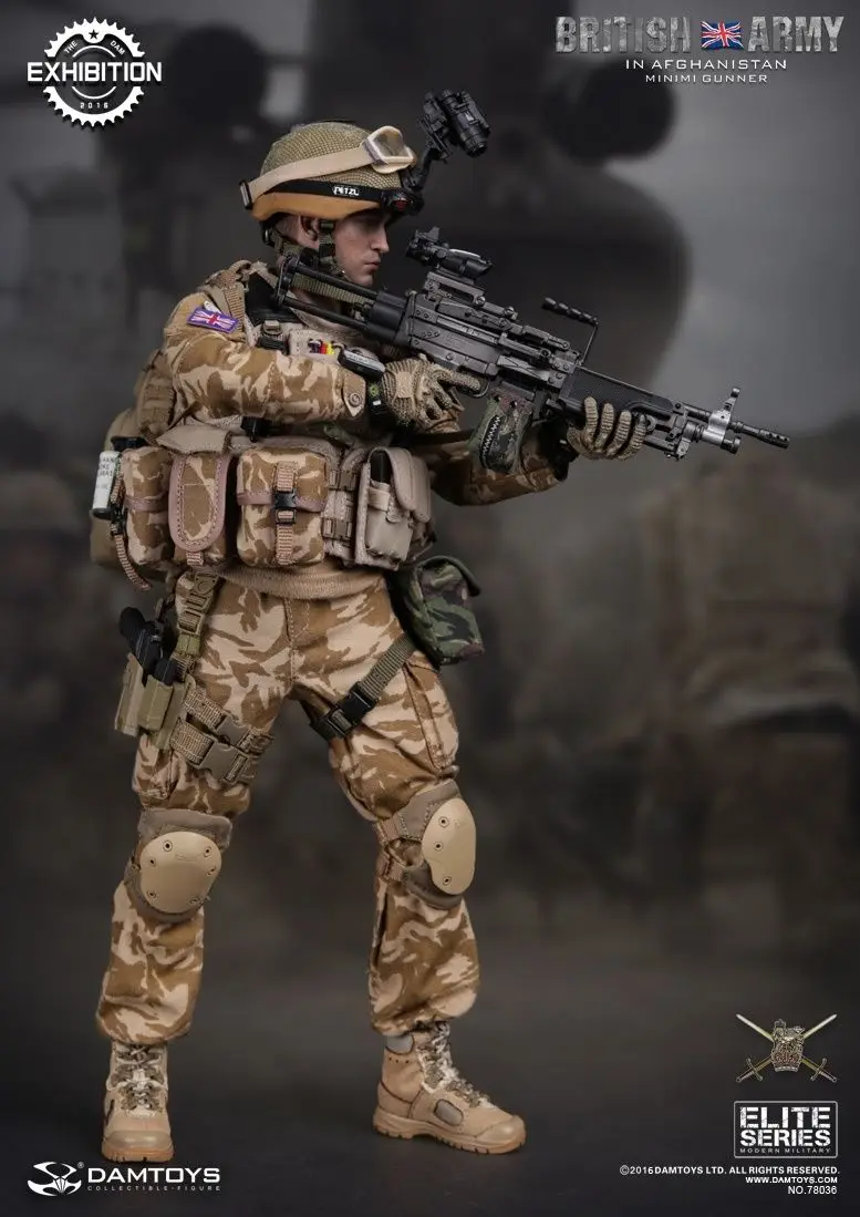 Damtoys CICF Exhibition Edition 78036 британская армия в Afghanistan MINIMI Machinegunner Коллекционная фигурка