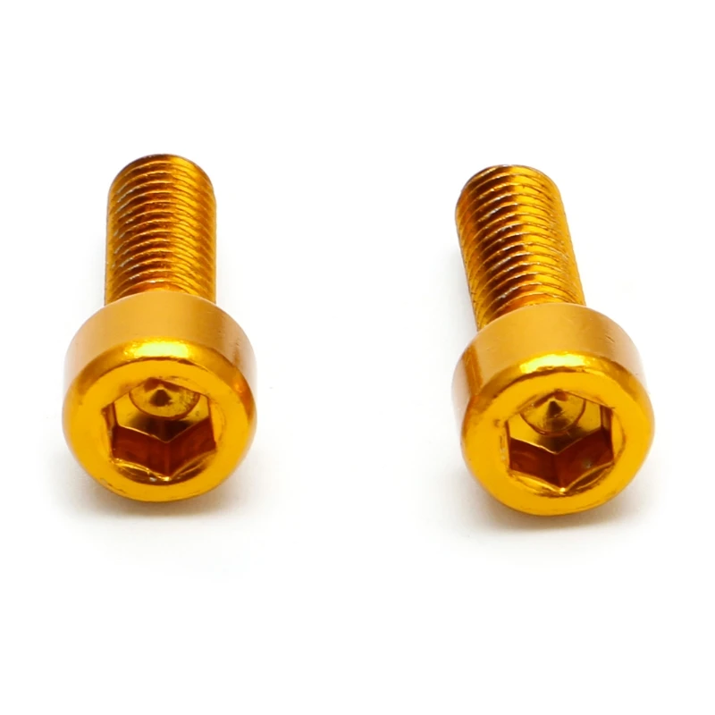 

1 Pair Bike Water Bottle Cage Bolts M5 Aluminium Alloy Hex Socket Tapping Screws