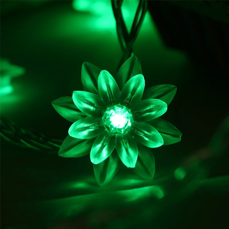 SVELTA 10 m 100 LED guirnalda Navidad Lotus Flower Luces Festival Holiday Xmas Party Fairy Decoración Led iluminación Luces SVELTA 10 m 100 LED guirnalda Navidad Lotus Flower Luces Festival Holiday Xmas Party Fairy Decoración Led iluminación Luces