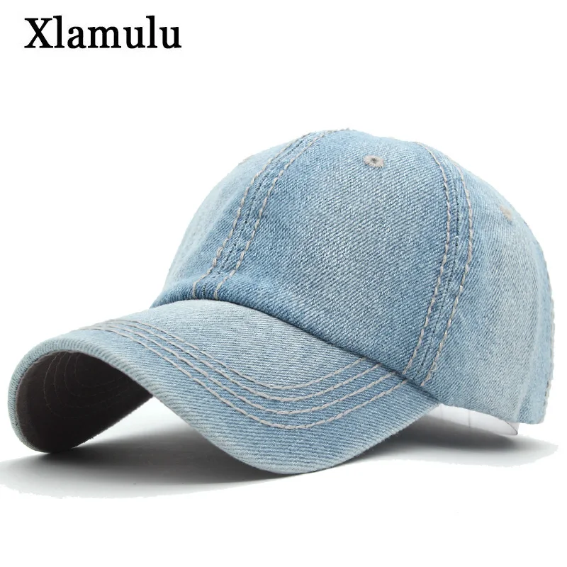 Xlamulu, Женская бейсбольная кепка, s, шапки для мужчин, джинсовая лента, Snapback Кепка, s Casquette, простая Кепка, Gorras, мужская повседневная Кепка для папы