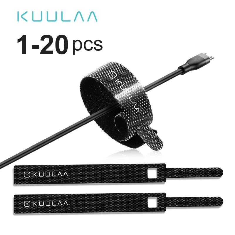 

KUULAA Cable Organizer for Phone USB Cable Wire Winder Earphone Holder Mouse Cord Protector Power Wire cable Management HDMI Aux