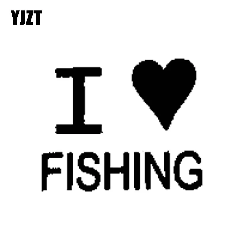 YJZT 12 см * 11 I LOVE FISHING модные виниловые Стикеры для автомобиля Стайлинг стикеры