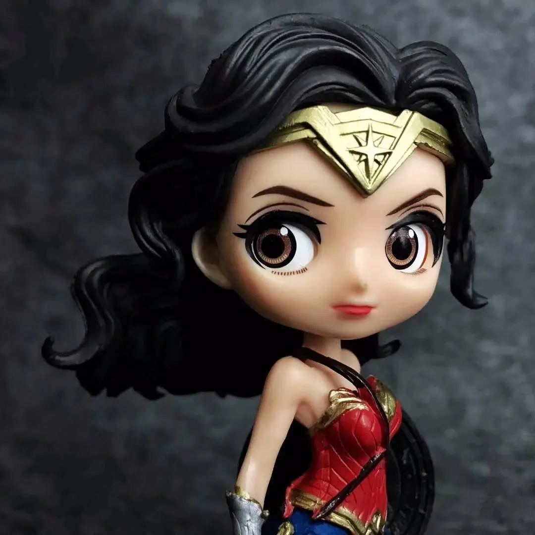 1pc Q version Big Eyes Wonder Woman Action Figure Model Toy PVC 14cm Figure Toys Statue Collection Gifts For Children 2 Colors