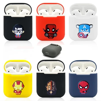 

50Pcs Cartoon Wireless Bluetooth Earphone Case For Apple AirPods Silicone Charging Headphones Cases for Airpods Protective Cover