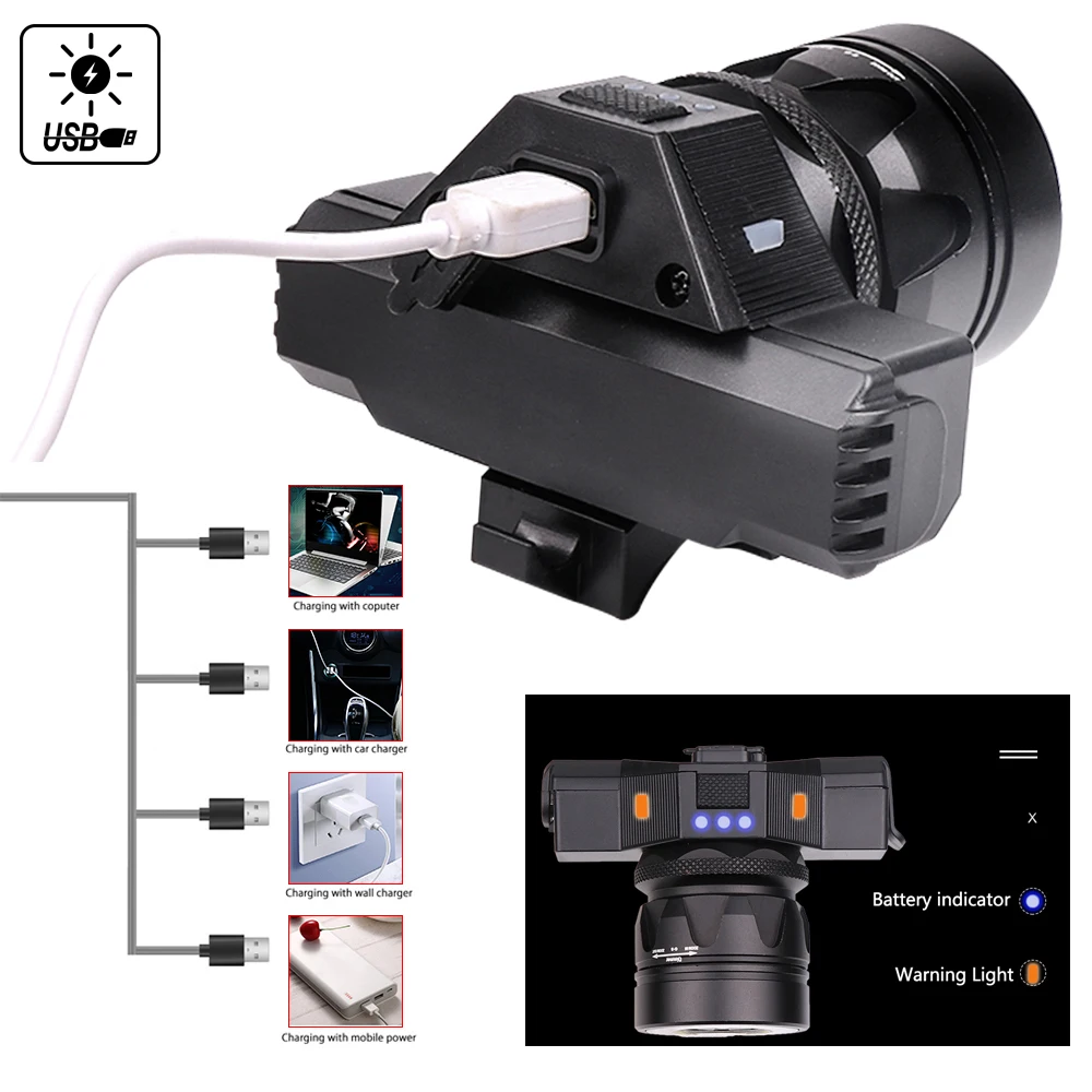 Discount 2 in 1 Bike Light USB Rechargeable Headlamp For Bicycle Headlight with Bike Computer Horn Bell Mountain Bike Cycling Lights 1
