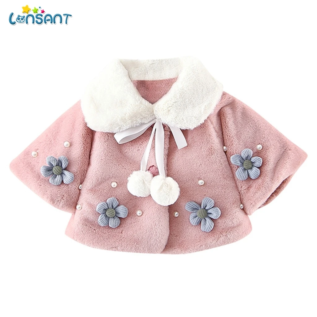 

LONSANT Parkas For Girl Winter Jacket Button Printed Long Sleeve Roupas Infantis Meisjes Jas Veste Fourrure Puffer Coat N30