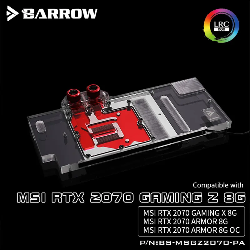 Single Block Курган полное покрытие блок GPU воды для MSI RTX2070 игровой Z VGA блок 5 V 3PIN LRC2.0 BS-MSGZ2070-PA - Цвет лезвия: Single Block