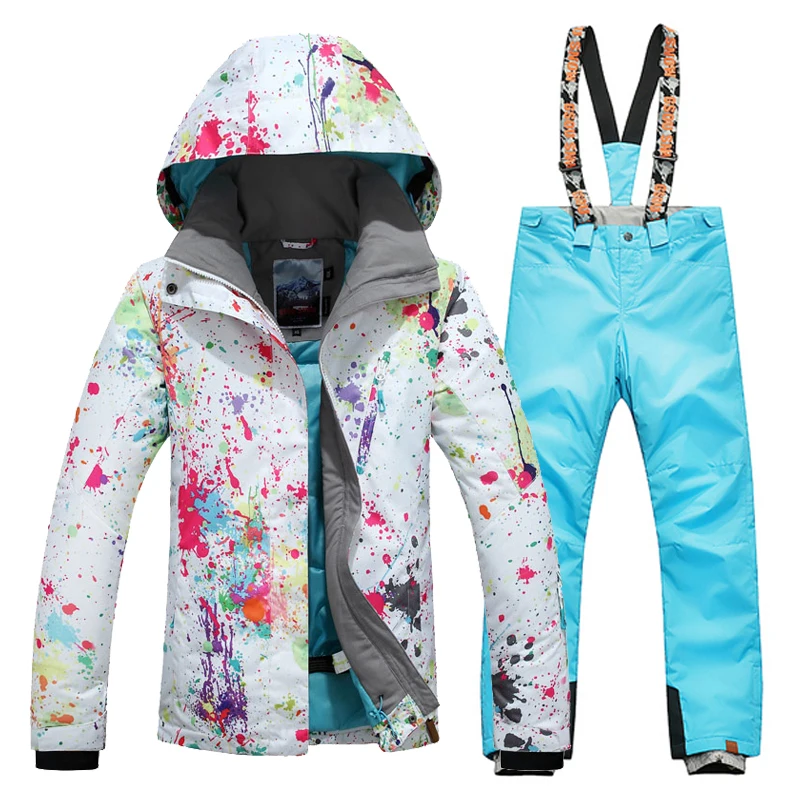 GSOU SNOW Women Snowboard Suit Sets Winter Snowboarding Waterproof