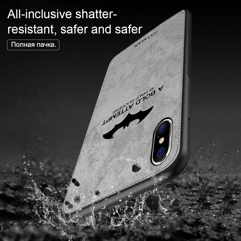 Phone Case for iphone 7 iphone 8 plus case cover silicone edge shockproof fabric back cover for iphone 6 6s plus for iphone X (5)