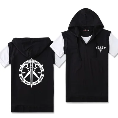 Горячая игра Fate/stay night saber летняя футболка пуловер Hoddies пальто шляпа рубашки футболки топы - Цвет: 08