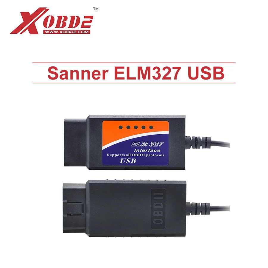 

ELM327 USB V2.1 Scanner Plastic OBD2 Car Diagnostic Tool PC-based Scanner Support DOS and Windows