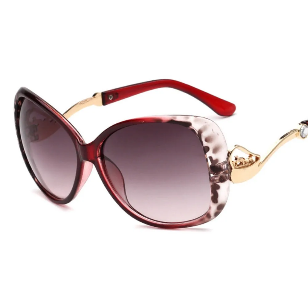

New Fashion Women Sunglasses Plastics Lens Luxury Fashion Ladies Large Frame Shadow UV 400 Protection Sun Glasses #229499