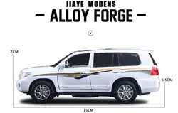 1:32 Land Cruiser литья под давлением Металл Модель автомобиля задерживаете моделирования сплава автомобили со звуком и светом любимый Авто