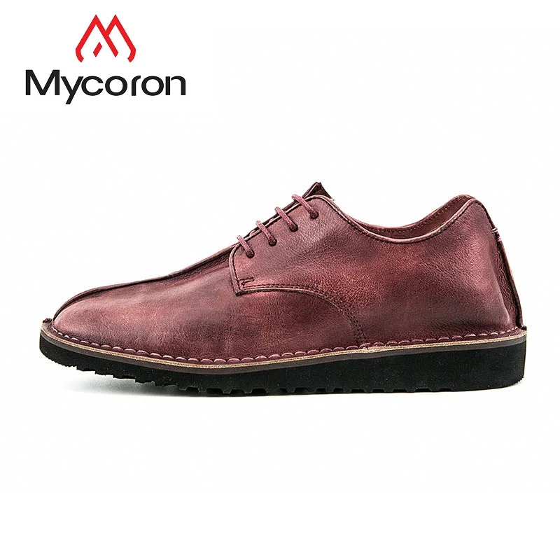 

MYCORON Brand Fashion Men Boots Leather Lace-Up Men Comfort Formal Black Footwear Business Autumn Casual Shoes Erkek Ayakkabi