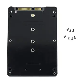 

Black B + M key Socket 2 M.2 NGFF (SATA) SSD to 2.5 SATA Adapter Card with Case