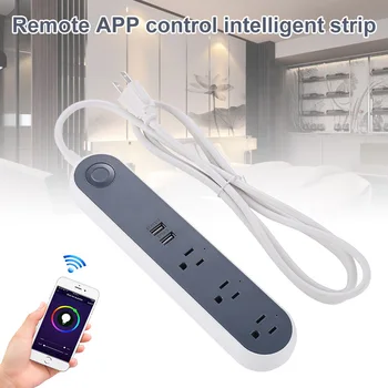 

Smart Wifi Socket Remote Control Multiple Jacks USB Port US 110V Plug CLH@8