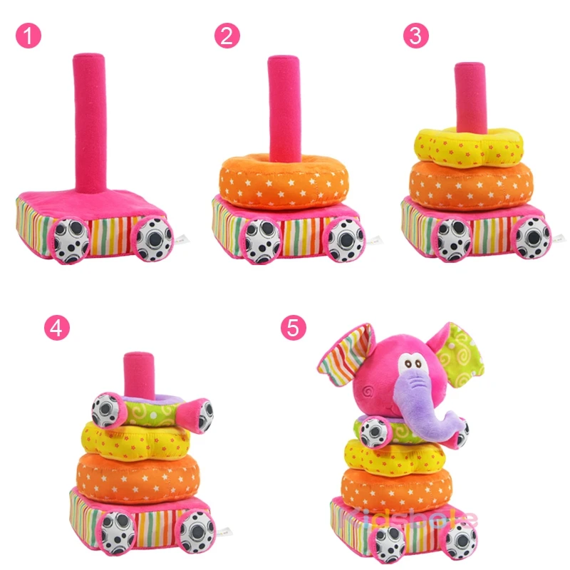 Детские мягкие погремушки игрушки плюшевые мобильные телефоны кольцо колокольчик шуршалка бумага Красочные Слон составные игрушки развивающие игрушки для 0-12 месяцев